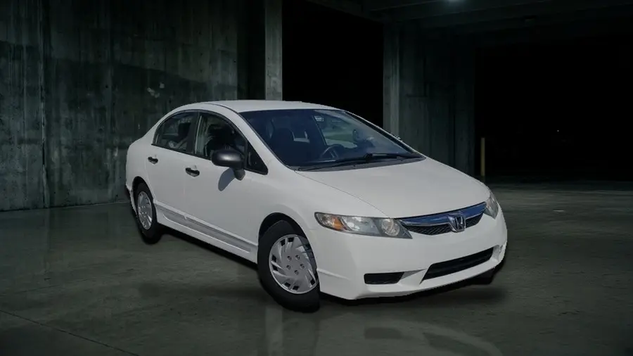 2010 Honda Civic Sdn DX-VP, White, side view