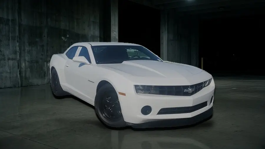 2013 Chevrolet Camaro LS, Summit White, side view
