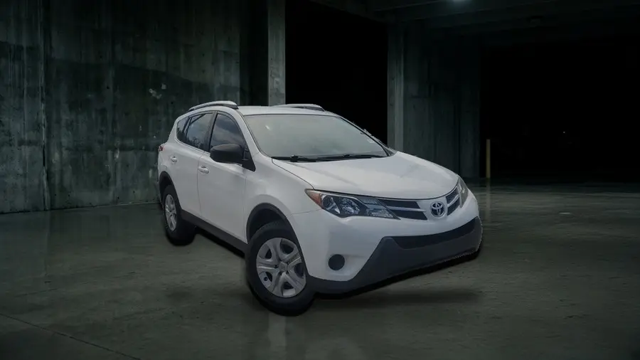 2015 Toyota RAV4 LE, White, side view