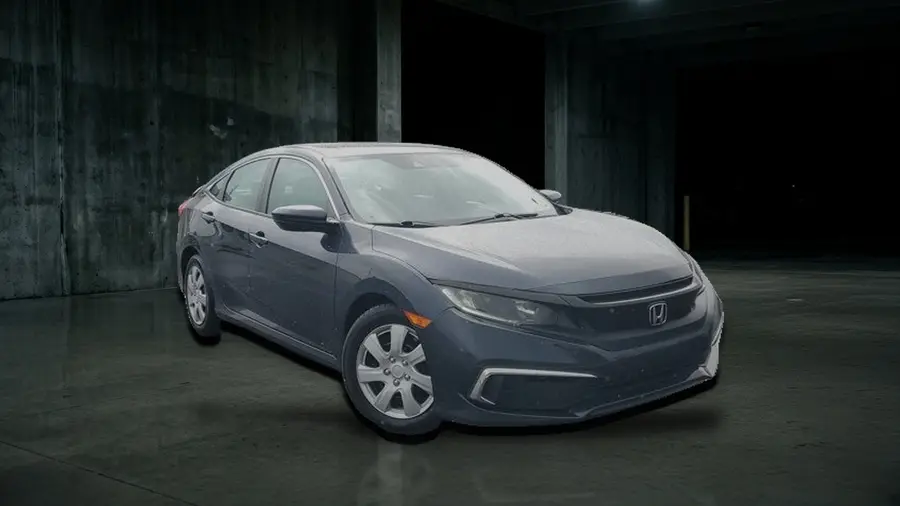 2020 Honda Civic Sedan LX, Blue, side view
