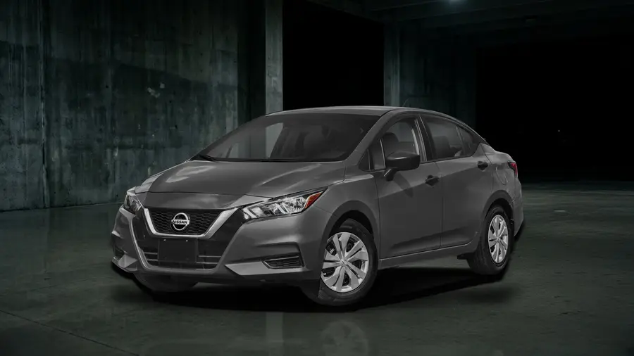 2020 Nissan Versa SV, Gun Metallic, side view
