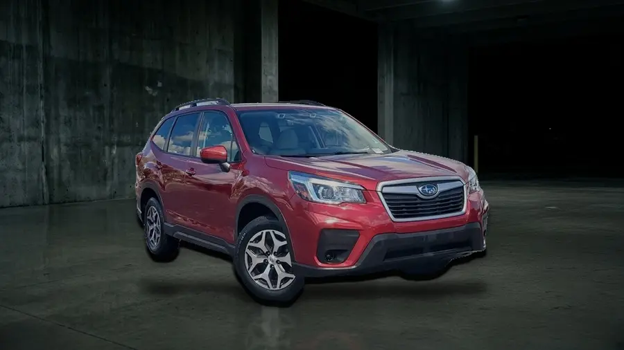 2020 Subaru Forester Premium, Crimson Red Pearl, side view