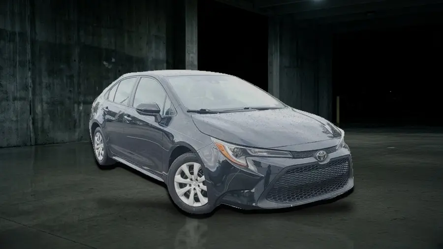 2021 Toyota Corolla LE, Black, side view